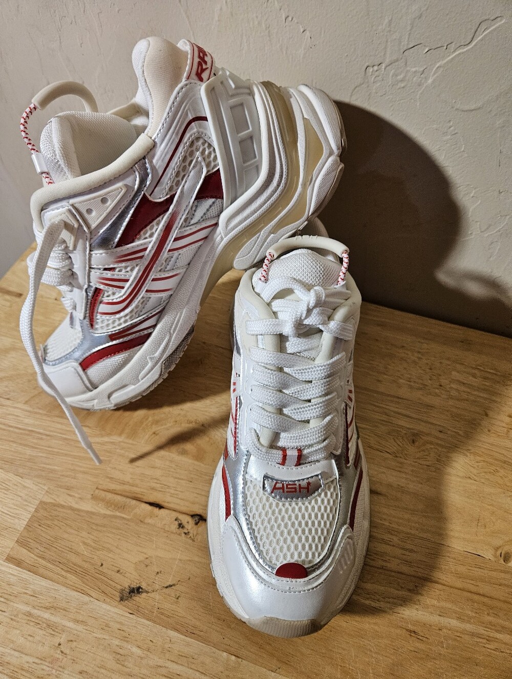 ASH White and Red Chunky Women's Sneaker